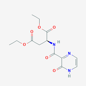 molecular formula C13H17N3O6 B12581827 Diethyl N-(3-oxo-3,4-dihydropyrazine-2-carbonyl)-L-aspartate CAS No. 499785-88-5