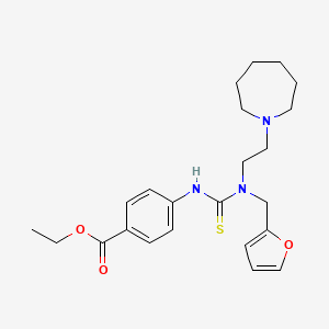 4-[[[2-(1-Azepanyl)ethyl-(2-furanylmethyl)amino]-sulfanylidenemethyl]amino]benzoic acid ethyl ester