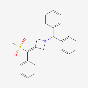 molecular formula C24H23NO2S B12581836 Azetidine, 1-(diphenylmethyl)-3-[(methylsulfonyl)phenylmethylene]- CAS No. 261922-09-2