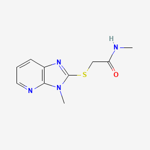 molecular formula C10H12N4OS B12581886 N-Methyl-2-[(3-methyl-3H-imidazo[4,5-b]pyridin-2-yl)sulfanyl]acetamide 