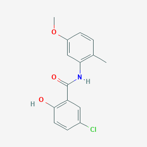 molecular formula C15H14ClNO3 B12581897 5-Chloro-2-hydroxy-N-(5-methoxy-2-methylphenyl)benzamide CAS No. 634185-25-4