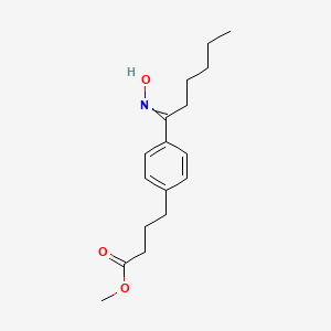 molecular formula C17H25NO3 B12581919 Methyl 4-[4-(N-hydroxyhexanimidoyl)phenyl]butanoate CAS No. 595558-96-6