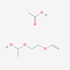 molecular formula C8H16O5 B12581934 Acetic acid--1-[2-(ethenyloxy)ethoxy]ethan-1-ol (1/1) CAS No. 198622-71-8