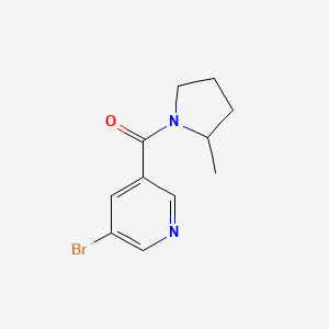 molecular formula C11H13BrN2O B12581956 Pyrrolidine, 1-[(5-bromo-3-pyridinyl)carbonyl]-2-methyl- CAS No. 613660-78-9