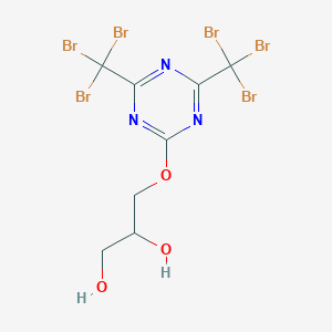 molecular formula C8H7Br6N3O3 B12581972 3-{[4,6-Bis(tribromomethyl)-1,3,5-triazin-2-yl]oxy}propane-1,2-diol CAS No. 457068-86-9