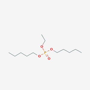 molecular formula C12H27O4P B12581986 Phosphoric acid, dipentyl ethyl ester CAS No. 646450-32-0