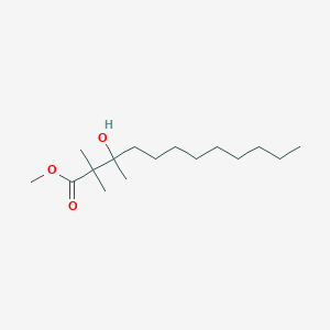 molecular formula C16H32O3 B12582006 Dodecanoic acid, 3-hydroxy-2,2,3-trimethyl-, methyl ester CAS No. 198979-20-3