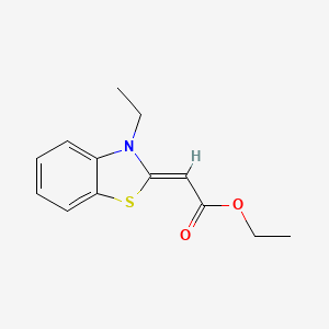 molecular formula C13H15NO2S B12582013 ethyl (2Z)-2-(3-ethyl-1,3-benzothiazol-2-ylidene)acetate 