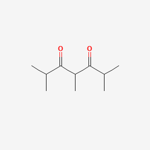 molecular formula C10H18O2 B12582023 3,5-Heptanedione, 2,4,6-trimethyl- CAS No. 642475-10-3