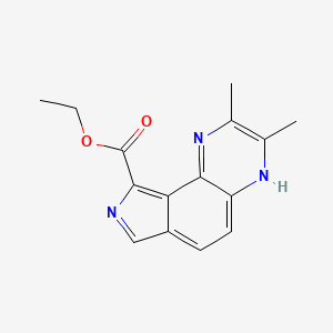 molecular formula C15H15N3O2 B12582051 Ethyl 2,3-dimethyl-8H-pyrrolo[3,4-F]quinoxaline-9-carboxylate CAS No. 184584-54-1