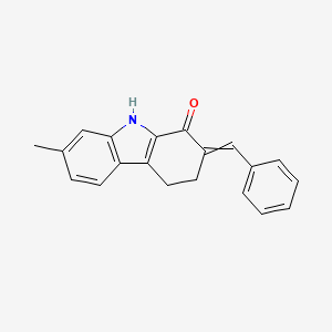 molecular formula C20H17NO B12582078 2-Benzylidene-7-methyl-2,3,4,9-tetrahydro-1H-carbazol-1-one CAS No. 344930-76-3