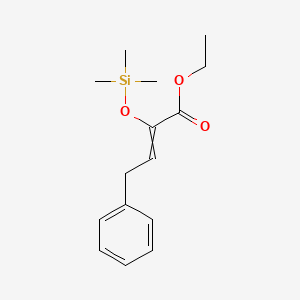 molecular formula C15H22O3Si B12582151 Ethyl 4-phenyl-2-[(trimethylsilyl)oxy]but-2-enoate CAS No. 188530-88-3