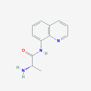molecular formula C12H13N3O B12582172 Propanamide, 2-amino-N-8-quinolinyl-, (2S)- CAS No. 587832-37-9