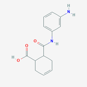 molecular formula C14H16N2O3 B12582186 6-[(3-Aminophenyl)carbamoyl]cyclohex-3-ene-1-carboxylic acid CAS No. 639461-53-3