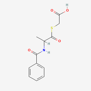 2-[(2R)-2-benzamidopropanoyl]sulfanylacetic Acid