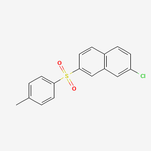 molecular formula C17H13ClO2S B12582194 Naphthalene, 2-chloro-7-[(4-methylphenyl)sulfonyl]- CAS No. 645820-88-8