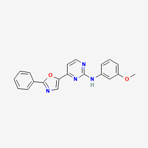 molecular formula C20H16N4O2 B12582205 N-(3-Methoxyphenyl)-4-(2-phenyl-1,3-oxazol-5-yl)pyrimidin-2-amine CAS No. 647030-89-5