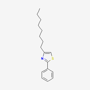 molecular formula C17H23NS B12582214 Thiazole, 4-octyl-2-phenyl- CAS No. 607360-75-8