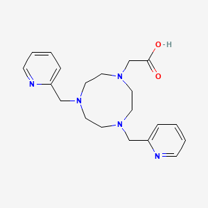 molecular formula C20H27N5O2 B1258224 2-[4,7-Bis(2-pyridylmethyl)-1,4,7-triazacyclononan-1-yl]acetic acid 