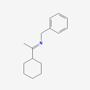 molecular formula C15H21N B12582242 Benzenemethanamine, N-(1-cyclohexylethylidene)- CAS No. 188645-15-0