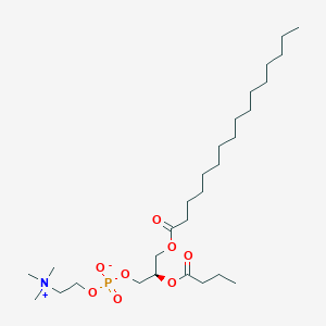 molecular formula C28H56NO8P B1258225 1-Hexadecanoyl-2-butyryl-sn-glycero-3-phosphocholine 