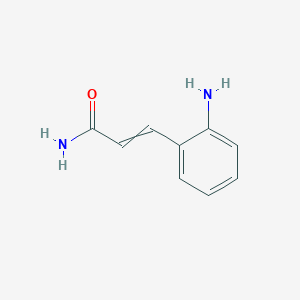 molecular formula C9H10N2O B12582295 3-(2-Aminophenyl)prop-2-enamide CAS No. 262843-55-0
