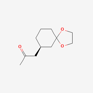 molecular formula C11H18O3 B12582323 1-[(7R)-1,4-dioxaspiro[4.5]decan-7-yl]propan-2-one CAS No. 646038-36-0