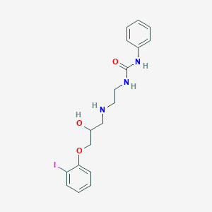 molecular formula C18H22IN3O3 B12582356 Urea, N-[2-[[2-hydroxy-3-(2-iodophenoxy)propyl]amino]ethyl]-N'-phenyl- CAS No. 646536-33-6