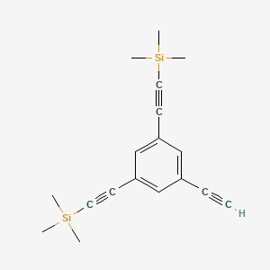 molecular formula C18H22Si2 B12582357 Silane, [(5-ethynyl-1,3-phenylene)di-2,1-ethynediyl]bis[trimethyl- CAS No. 599187-53-8