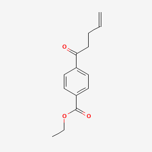 molecular formula C14H16O3 B12582362 Ethyl 4-(pent-4-enoyl)benzoate CAS No. 194796-25-3