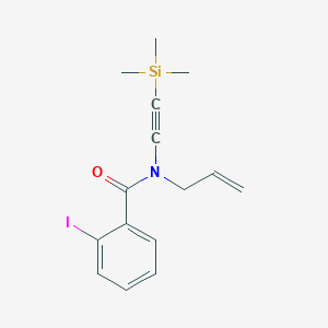 molecular formula C15H18INOSi B12582374 Benzamide, 2-iodo-N-2-propenyl-N-[(trimethylsilyl)ethynyl]- CAS No. 646029-27-8