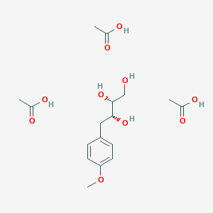molecular formula C17H28O10 B12582399 acetic acid;(2R,3R)-4-(4-methoxyphenyl)butane-1,2,3-triol CAS No. 637331-68-1