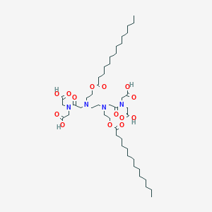 B125824 2-[[2-[2-[[2-[Bis(carboxymethyl)amino]-2-oxoethyl]-(2-tetradecanoyloxyethyl)amino]ethyl-(2-tetradecanoyloxyethyl)amino]acetyl]-(carboxymethyl)amino]acetic acid CAS No. 141433-28-5