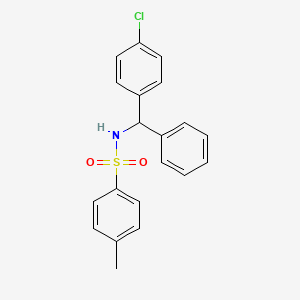 molecular formula C20H18ClNO2S B12582402 Benzenesulfonamide, N-[(4-chlorophenyl)phenylmethyl]-4-methyl- CAS No. 258277-20-2
