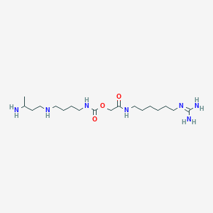 molecular formula C18H39N7O3 B1258241 [2-[6-(diaminomethylideneamino)hexylamino]-2-oxoethyl] N-[4-(3-aminobutylamino)butyl]carbamate 