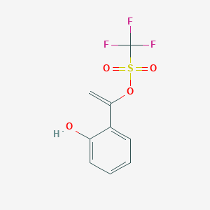 molecular formula C9H7F3O4S B12582442 Methanesulfonic acid, trifluoro-, 1-(2-hydroxyphenyl)ethenyl ester CAS No. 646522-84-1