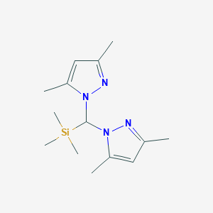 molecular formula C14H24N4Si B12582489 Trimethylsilylbis(3,5-dimethyl-1H-pyrazole-1-yl)methane CAS No. 479078-11-0