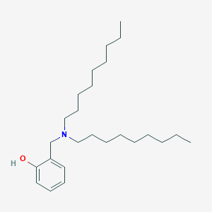 molecular formula C25H45NO B12582523 Phenol, 2-[(dinonylamino)methyl]- CAS No. 205105-32-4