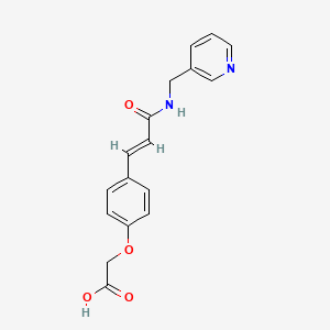 2-[4-[(E)-3-oxo-3-(pyridin-3-ylmethylamino)prop-1-enyl]phenoxy]acetic acid