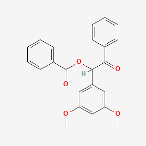 molecular formula C23H20O5 B12582569 Ethanone, 2-(benzoyloxy)-2-(3,5-dimethoxyphenyl)-1-phenyl- CAS No. 198345-21-0