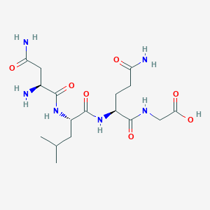 molecular formula C17H30N6O7 B12582608 L-Asparaginyl-L-leucyl-L-glutaminylglycine CAS No. 647838-75-3