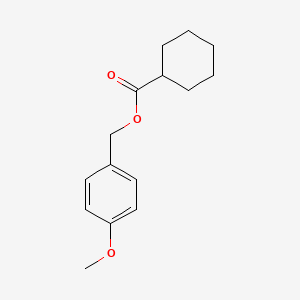 molecular formula C15H20O3 B12582621 Cyclohexanecarboxylic acid, (4-methoxyphenyl)methyl ester CAS No. 648857-97-0