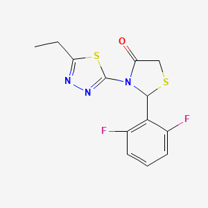 2-(2,6-Difluorophenyl)-3-(5-ethyl-1,3,4-thiadiazol-2-yl)thiazolidin-4-one