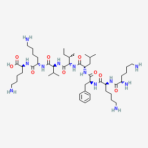 molecular formula C50H90N12O9 B12582709 L-Lysyl-L-lysyl-L-phenylalanyl-L-leucyl-L-isoleucyl-L-valyl-L-lysyl-L-lysine CAS No. 569655-14-7