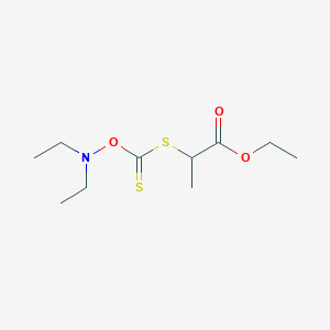 molecular formula C10H19NO3S2 B12582747 Ethyl 2-({[(diethylamino)oxy]carbonothioyl}sulfanyl)propanoate CAS No. 608523-08-6