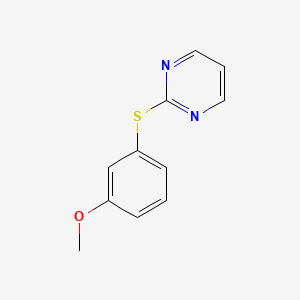 molecular formula C11H10N2OS B12582755 2-(3-Methoxyphenyl)sulfanylpyrimidine CAS No. 646511-13-9