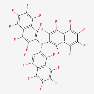 molecular formula C30BF21 B12582780 Borane, tris(1,3,4,5,6,7,8-heptafluoro-2-naphthalenyl)- CAS No. 204930-04-1