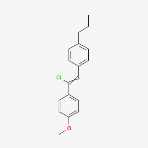 molecular formula C18H19ClO B12582806 1-[2-Chloro-2-(4-methoxyphenyl)ethenyl]-4-propylbenzene CAS No. 643062-86-6