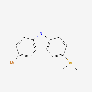molecular formula C16H18BrNSi B12582844 3-Bromo-9-methyl-6-(trimethylsilyl)-9H-carbazole CAS No. 220025-20-7