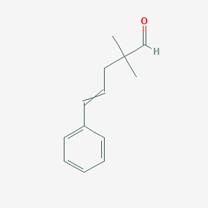 molecular formula C13H16O B12582869 2,2-Dimethyl-5-phenylpent-4-enal CAS No. 260352-12-3